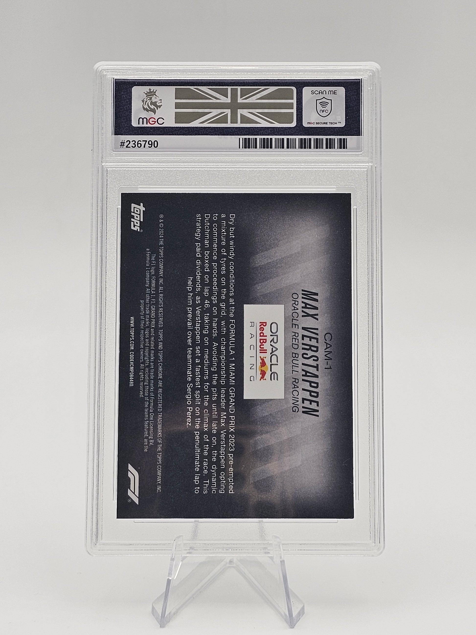 Max Verstappen 2024 Topps Chrome #CAM-1 Camber MGC Mint 9 Graded Card, F1 Racing, Red Bull, Formula 1, Sports Memorabilia