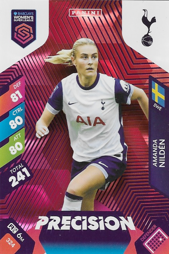 AMANDA NILDEN PRECISION Card #324 - WSL 2025 Women's Super League - Panini Adrenalyn XL (Tottenham)