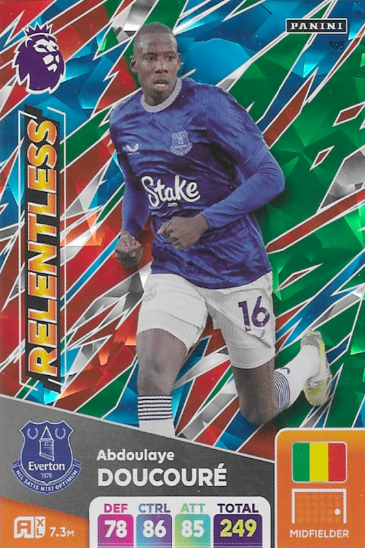 Abdoulaye DOUCOURE RELENTLESS Card #395 - Adrenalyn XL 2025 Premier League by Panini