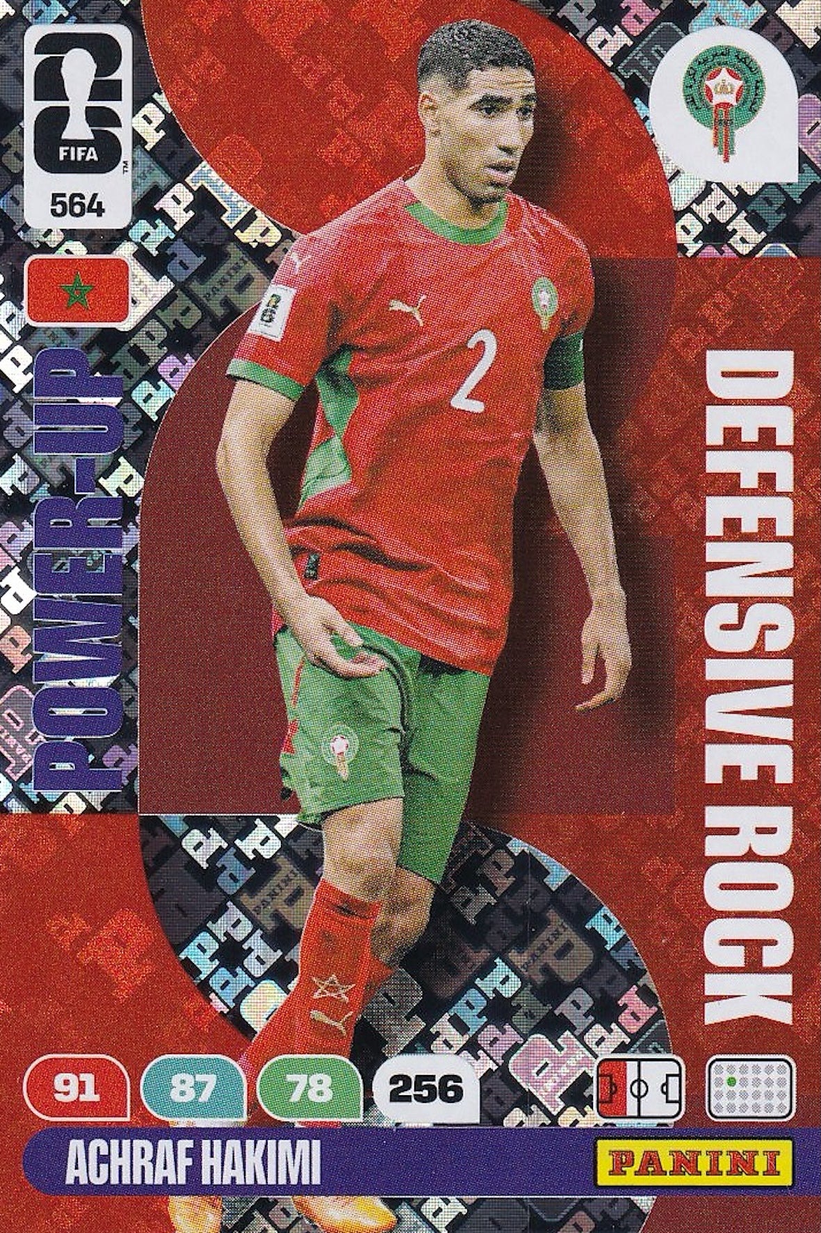 Achraf Hakimi Power Up Defensive Rock Card #564 - FIFA WORLD CUP 2026 - Panini Adrenalyn XL