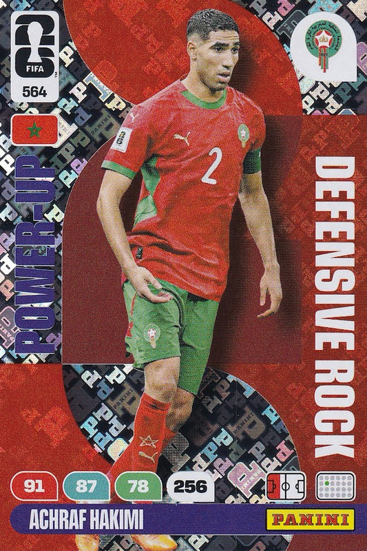 Achraf Hakimi Power Up Defensive Rock Card #564 - FIFA WORLD CUP 2026 - Panini Adrenalyn XL