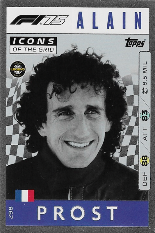 Alain Prost Icons of the Grid Card #298 - Topps Turbo Attax 2025 F1 (FORMULA ONE)