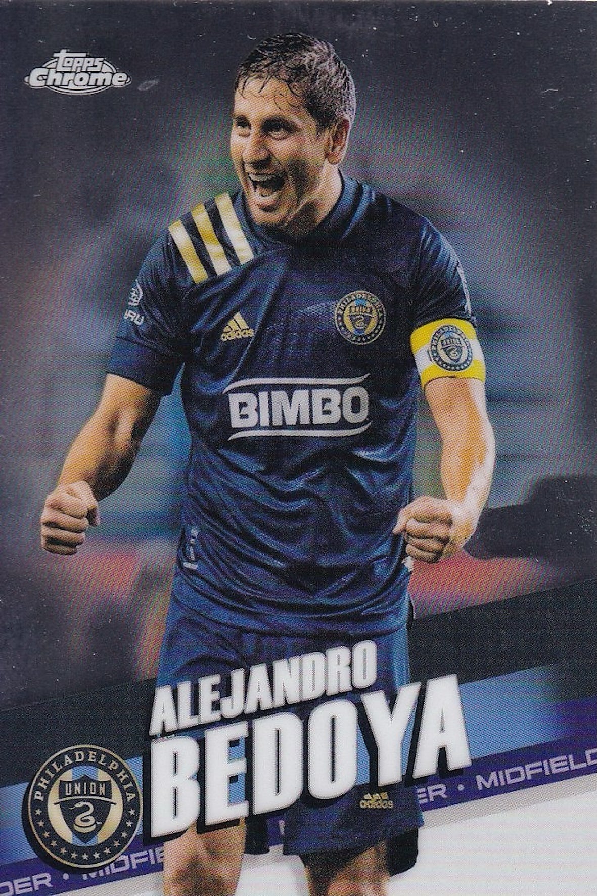 Alejandro Bedoya Base Card #34 - Topps Chrome 2022 MLS - Philadelphia Union