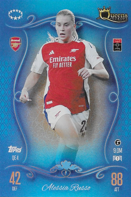 Alessia Russo Queens of Europe Card QE4 - Topps Match Attax 2024/2025 24/25 - Arsenal