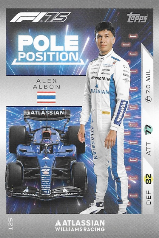 Alex Albon Pole Position #125 Card - Topps F1 Turbo Attax 2025