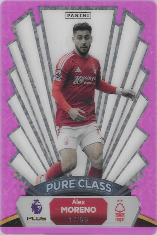 Alex Moreno Purple Pure Class Parallel Card 17/99 Adrenalyn XL PLUS 2025 RARE