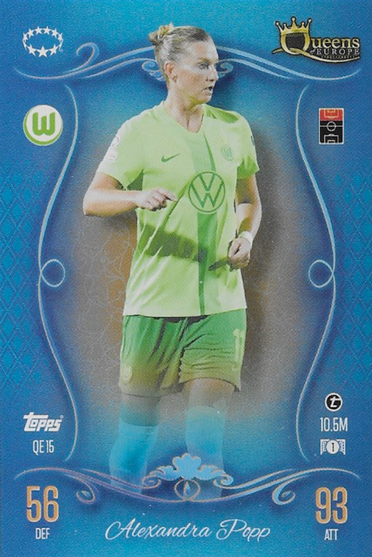 Alexandra Popp Queens of Europe Card #QE15 - Topps Match Attax 24/25 (2024/2025) - VfL Wolfsburg