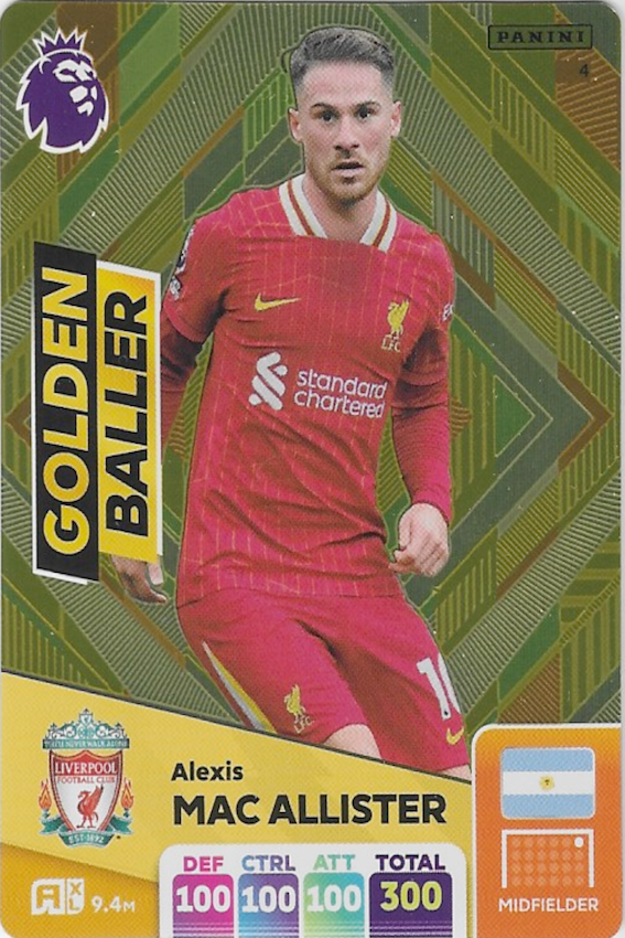 Alexis Mac Allister Golden Baller Panini Adrenalyn XL Premier League 2025 #4