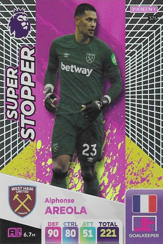 Alphonse AREOLA Super Stopper Card Number 375 - Panini Adrenalyn XL 2025 Premier League 