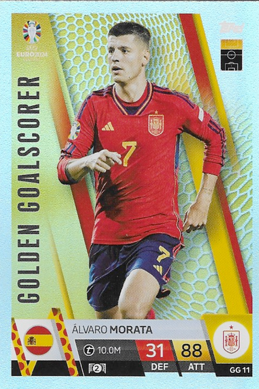 Alvaro Morata Golden Goalscorer Card No GG 11 - Topps Match Attax Euro 2024