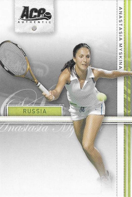 Anastasia Myskina Tennis Trading Card No 4 - 2007 Ace Authentic Straight Sets