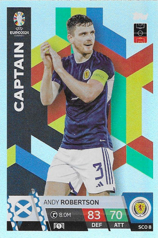 Andy Robertson Captain Card #SCO8 - Topps Match Attax Euro 2024 (Scotland)