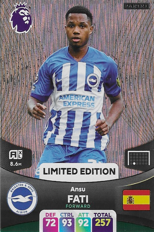 Ansu FATI Limited Edition Card - Adrenalyn XL 2024 Premier League Panini