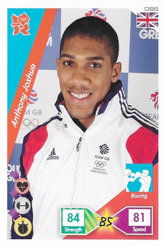 Anthony Joshua Rookie Card No #096 - Olympics 2012 Panini Adrenalyn XL ...