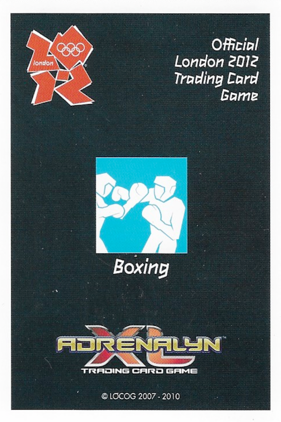 Anthony Joshua Rookie Card No #096 - London Olympics 2012 Panini Adrenalyn XL (Back of card)