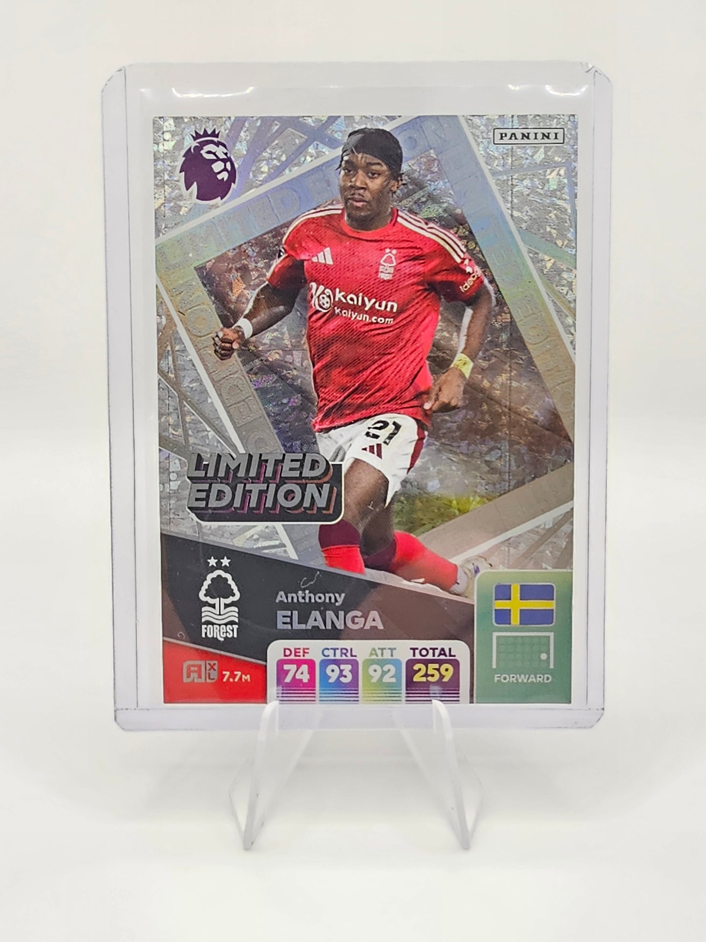 Anthony Elanga Limited Edition Card - Adrenalyn XL 2025 Premier League by Panini (In a top loader)