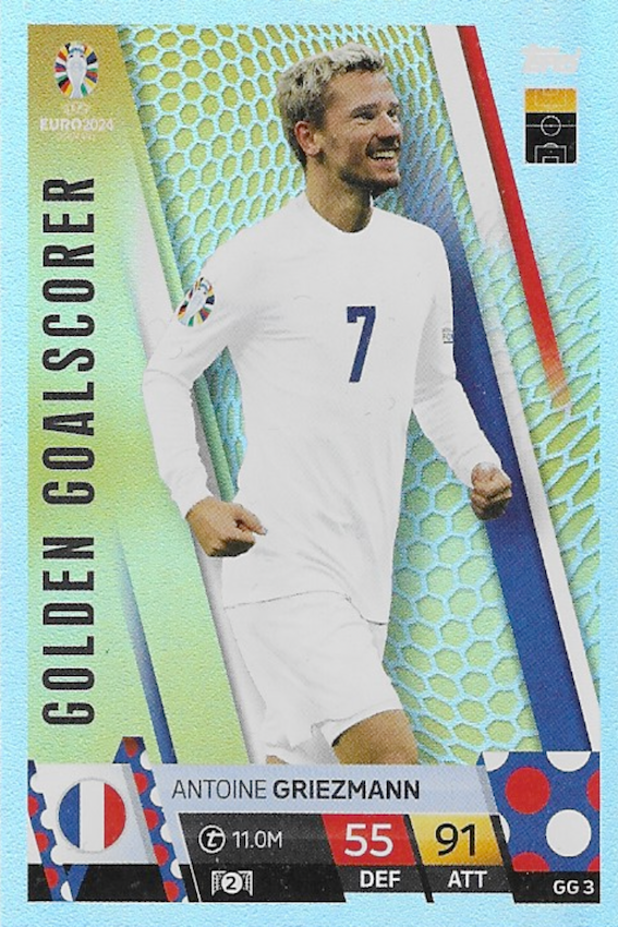 Antoine Griezmann Golden Goalscorer Card No GG 3 - Topps Match Attax Euro 2024