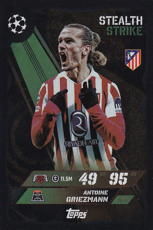 Antoine Griezmann Stealth Strike Card #450 - Topps Match Attax 25/26