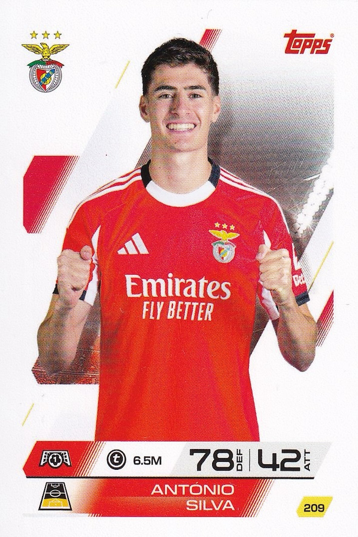 Antonio Silva Base Card #209 - Topps Match Attax 25/26 (2025/2026) SL Benfica
