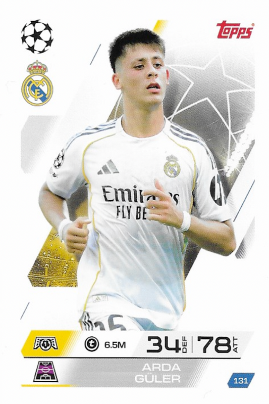 Arda Guler Base Card #131 - Topps Match Attax 25/26 (2025/2026) - Real Madrid
