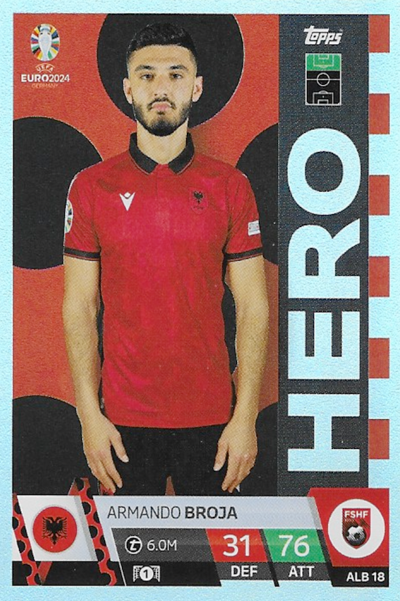 Armando Broja HERO Card #ALB18 - Topps Match Attax EURO 2024