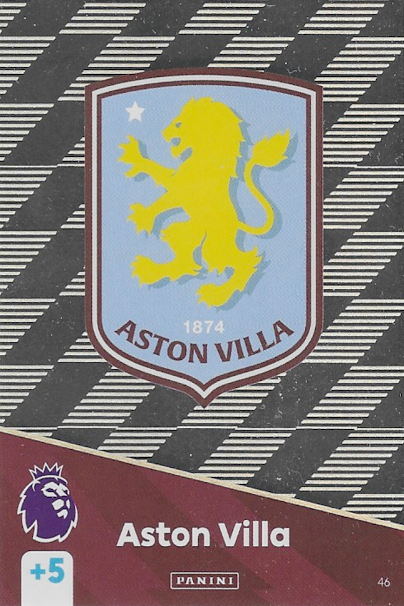 Aston Villa Club Crest Card Number #46 - Panini Adrenalyn XL 2025 Premier League