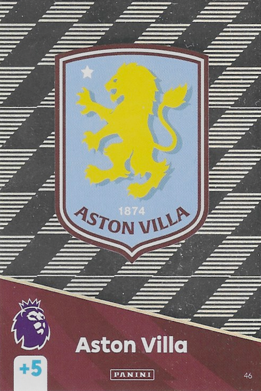 Aston Villa Club Crest Card Number #46 - Panini Adrenalyn XL 2025 Premier League