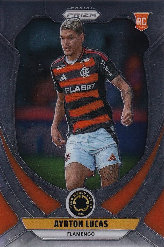 Ayrton Lucas Rookie (RC) Base Card #103 - Panini Prizm FIFA Club World Cup 25 (2025) - Flamengo