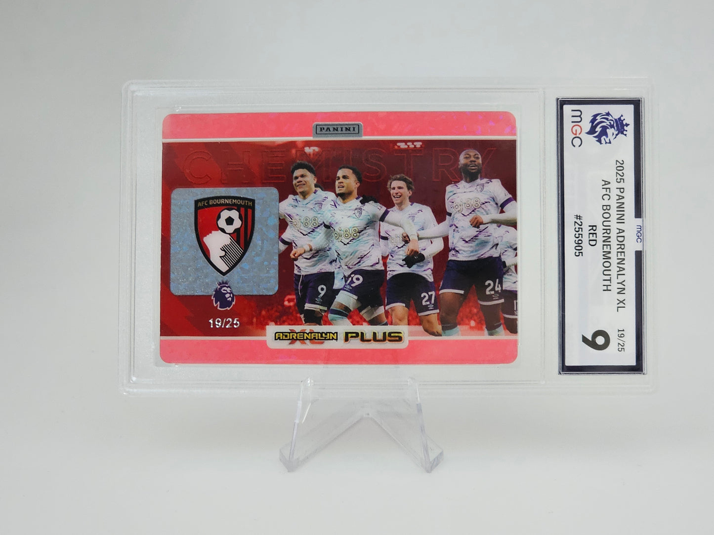 BOURNEMOUTH RED CHEMISTRY Parallel Card 19/25, Adrenalyn XL PLUS 2025 (MGC Graded 9)