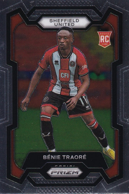 Benie Traore Rookie (RC) Base Card #282 - Panini Prizm Premier League 2023/2024 - Sheffield United