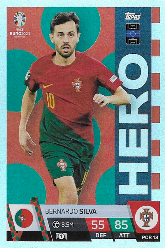 Bernardo Silva HERO Card #POR13 - Topps Match Attax Euro 2024