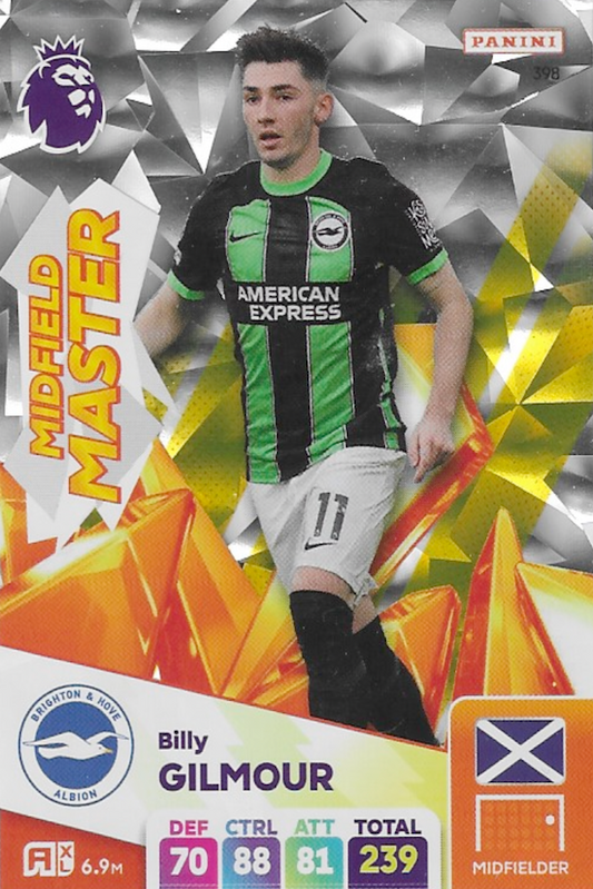 Billy GILMOUR Midfield Master Card No #398 - Adrenalyn XL 2025 Premier League