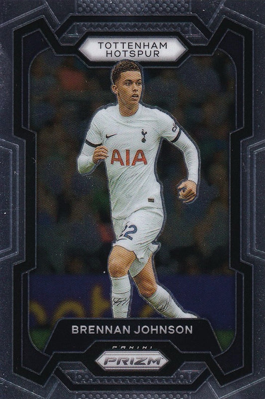 Brennan Johnson Base Card #123 - 2023-24 Panini Prizm Premier League Soccer - Tottenham Hotspur