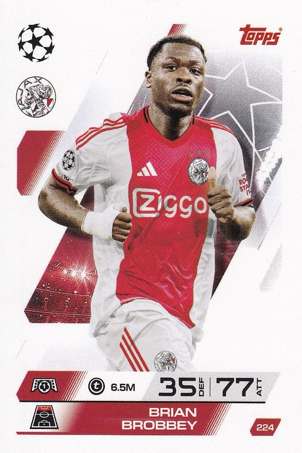 Brian Brobbey Base Card #224 - Topps Match Attax 25/26 (2025/2026) AFC Ajax