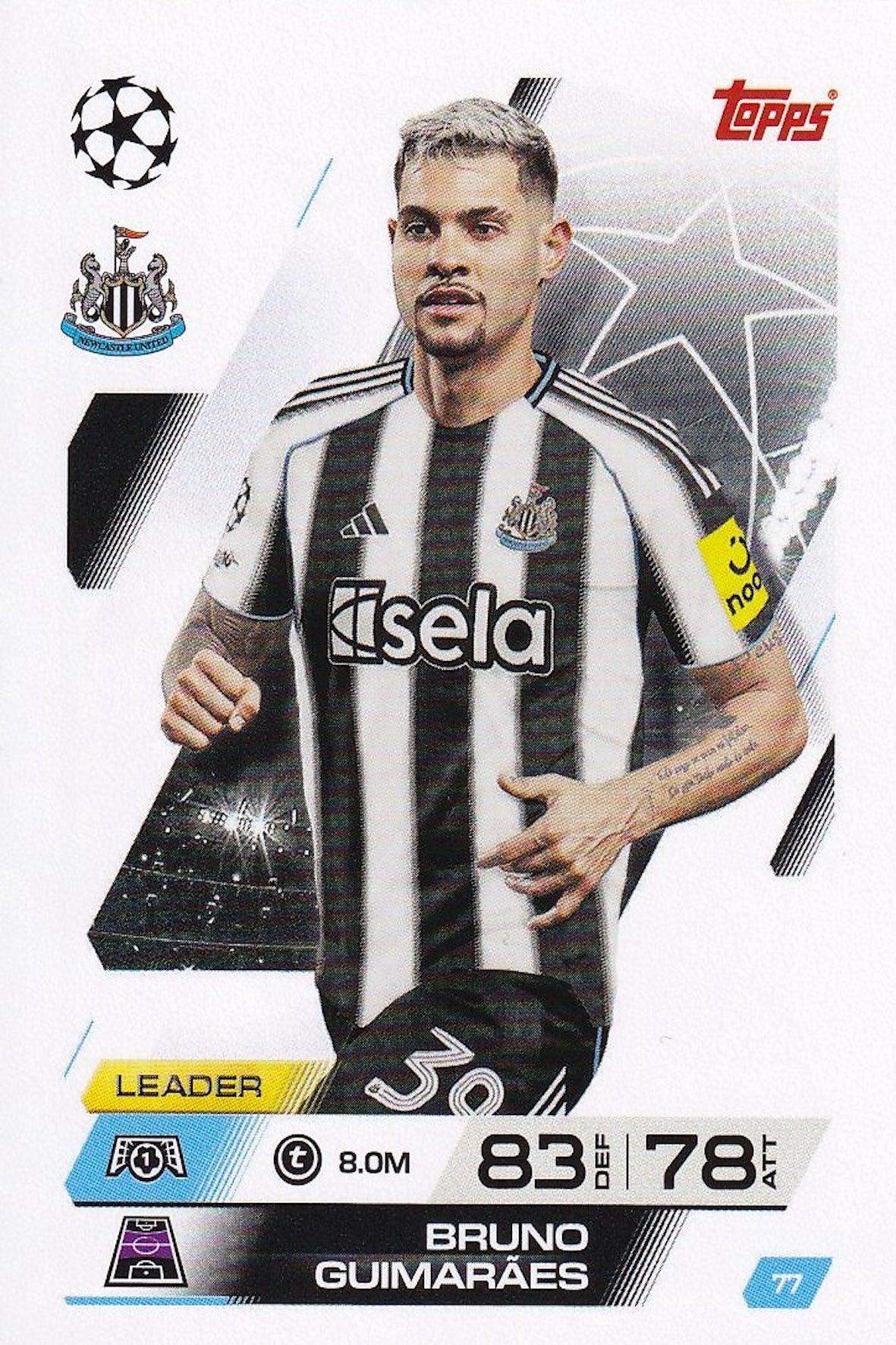 Bruno Guimaraes Base Card #77 - Topps Match Attax 25/26 (2025/2026) Newcastle United