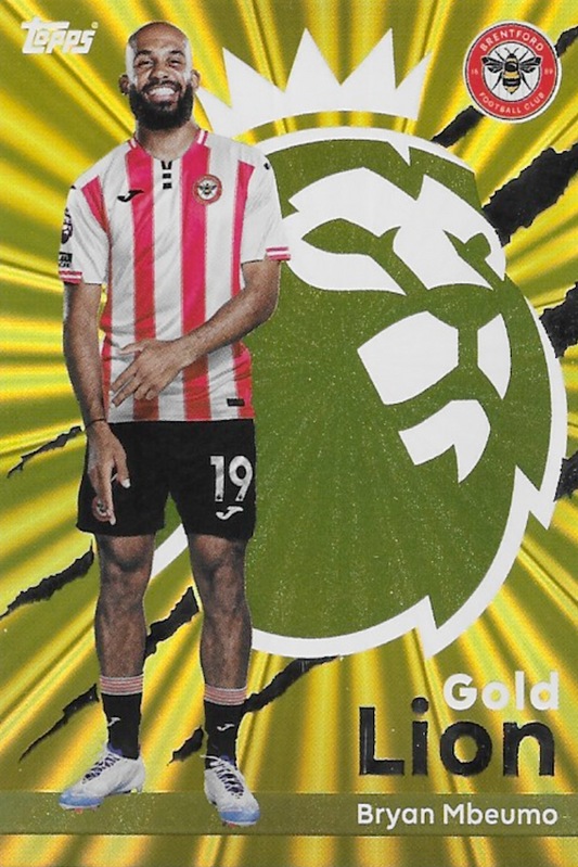 Bryan Mbeumo Gold Lion Card #GL4 - Topps Premier League 2025/26 Brentford
