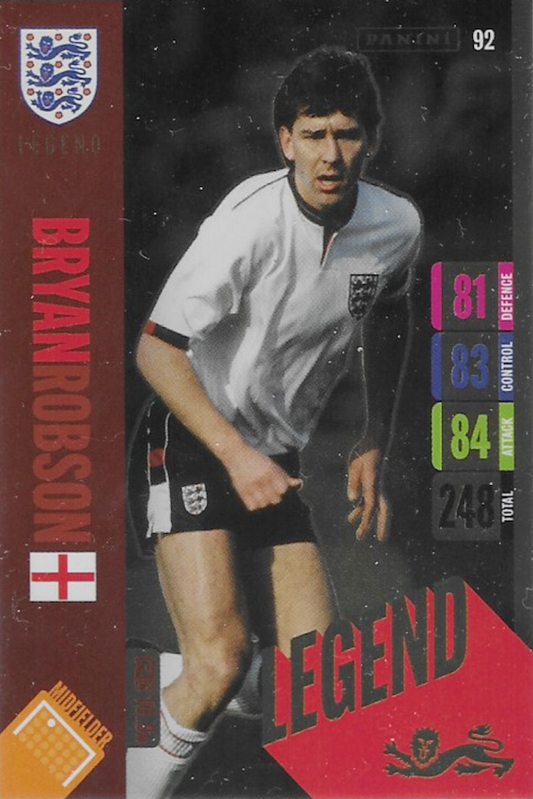 Bryan Robson Legend Card Number 92 - Adrenalyn XL England 2024 Tournament Edition