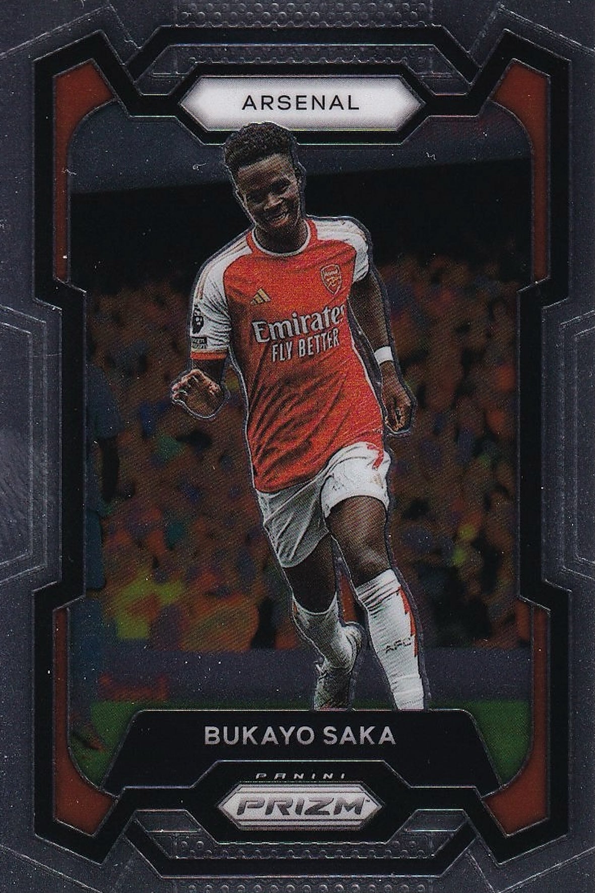 Bukayo Saka Base Card #27 - Panini Prizm Premier League 23-24 (Arsenal)