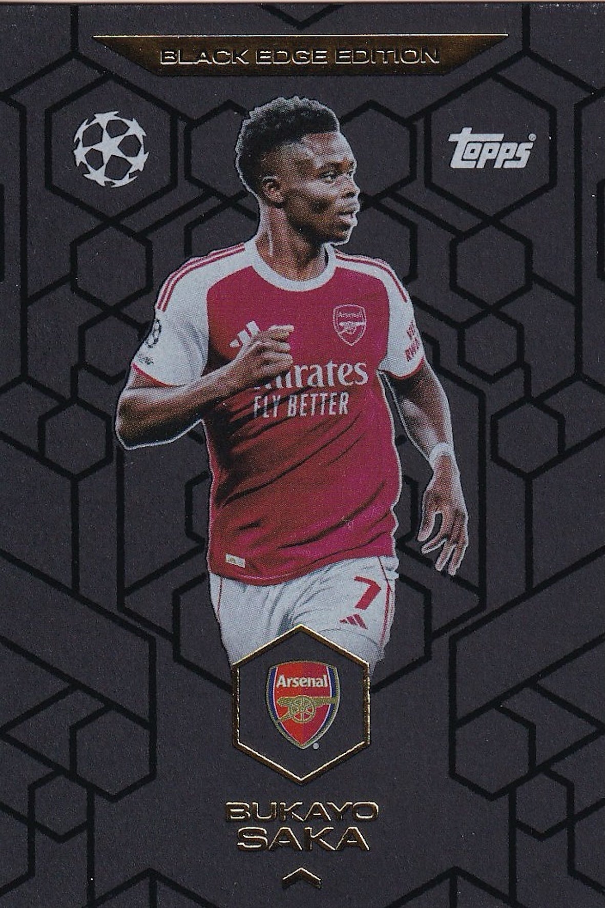 Bukayo Saka Black Edge Edition Card #BE2 - Topps Match Attax 25/26 (2025/20260 Arsenal