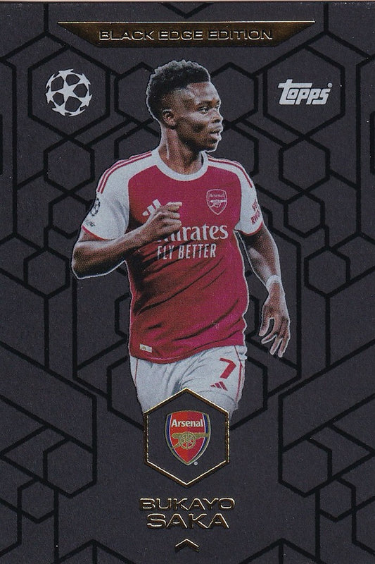 Bukayo Saka Black Edge Edition Card #BE2 - Topps Match Attax 25/26 (2025/20260 Arsenal