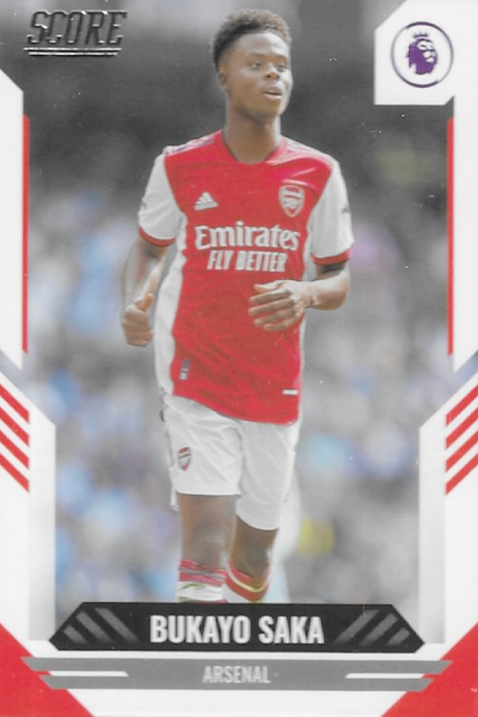 Bukayo Saka #196 Card, 2021/22 Panini Score Premier League, Graded 9 by MGC, Arsenal