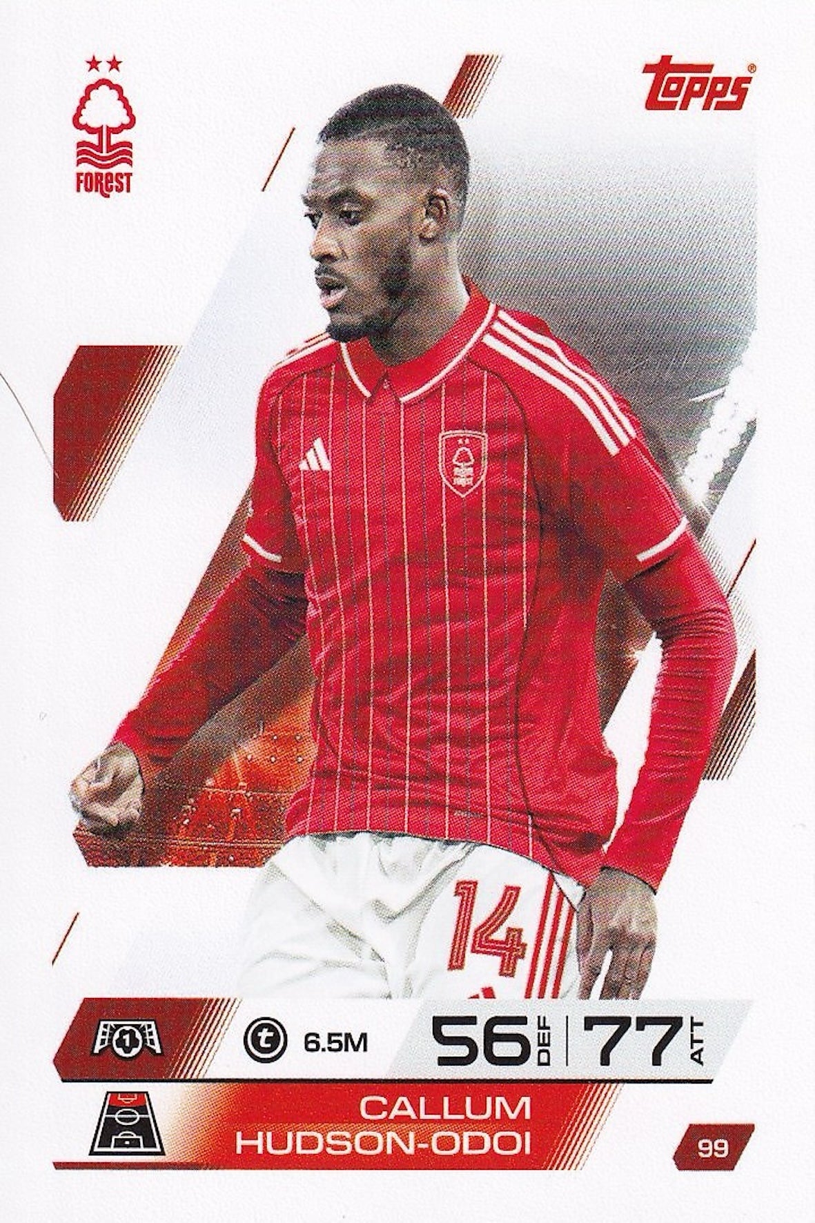Callum Hudson-Odoi Base Card #99 - Topps Match Attax 25/26 (2025/2026) Nottingham Forest
