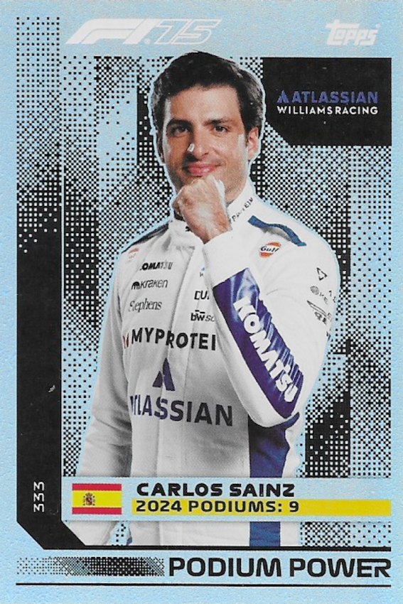 Carlos Sainz Podium Power Card #333 - Topps F1 Turbo Attax 2025