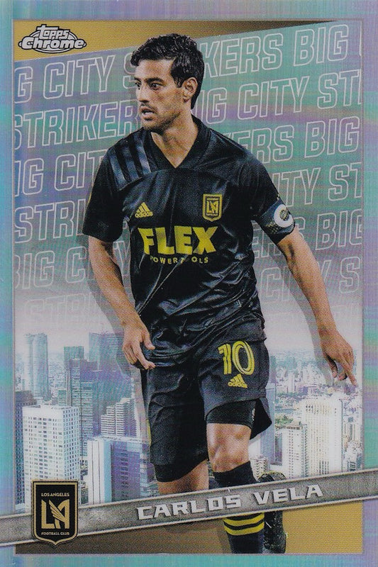Carlos Vela Big City Strikers Card #BCS-3 - Topps Chrome 2022 MLS - Los Angeles FC