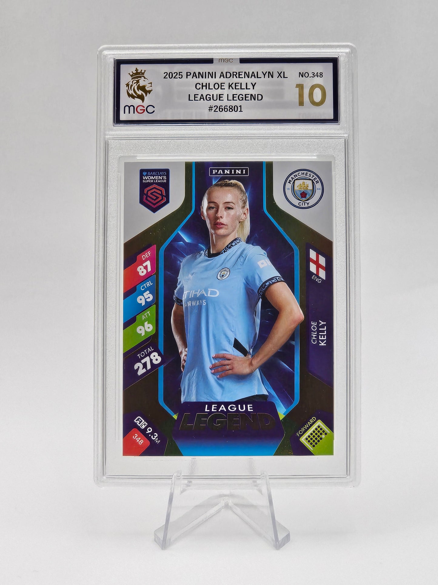 Chloe Kelly Graded MGC 10 League Legend Card #348 2025 Panini Adrenalyn XL WSL