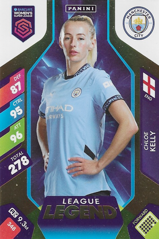 Chloe Kelly League Legend Card #348 WSL 2025 Women's Super League - Panini Adrenalyn XL (Manchester City)