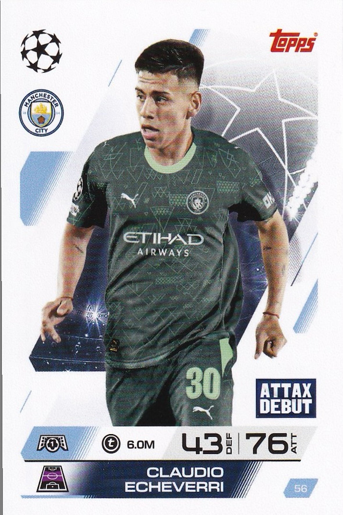 Claudio Echeverri Base Card #56 - Topps Match Attax 25/26 (2025/2026)