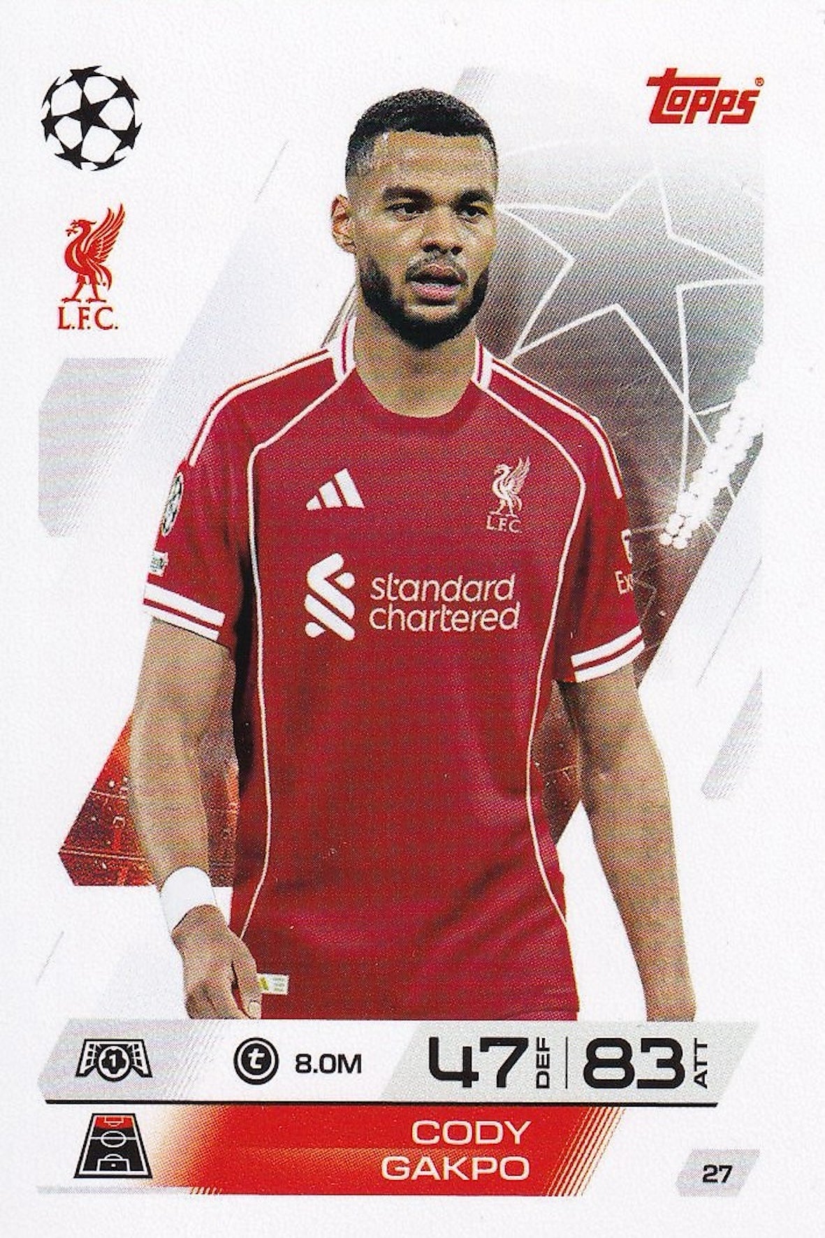 Cody Gakpo Base Card #27 - Topps Match Attax 25/26 (2025/2026) Liverpool