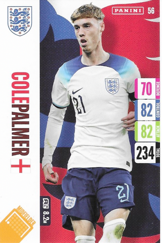 Cole Palmer Base Card Number 56 - Adrenalyn XL 2024 England Tournament Edition by Panini