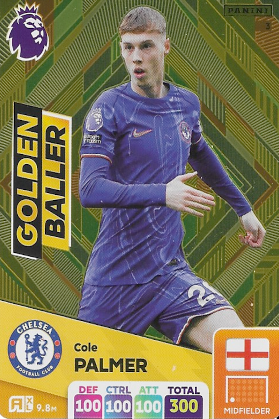 Cole Palmer Golden Baller Card No #6 - Panini Adrenalyn XL 2025 (Chelsea)